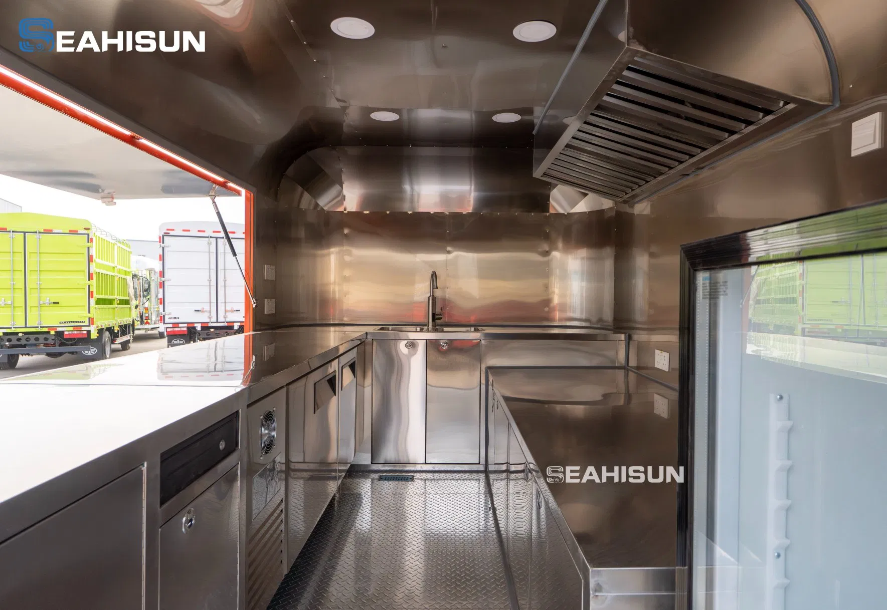 Full Kitchen Delicious Hotdog Hamburger Coffee Ice Cream Candy Street Concession Mobile Fast Mobile Catering Pizza Food Trailer with Coc DOT CE Certification