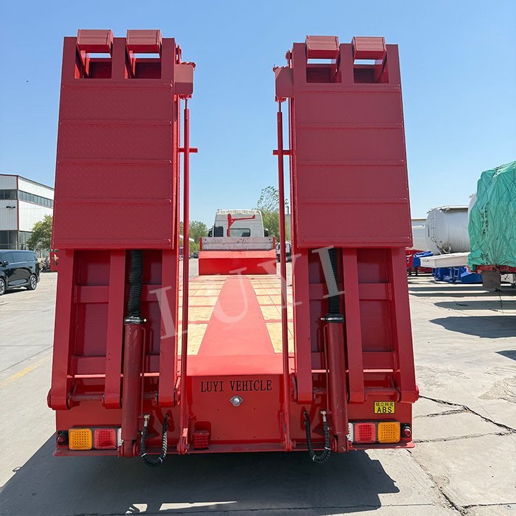 3 4 5 Axle 60 100 120ton Hydraulic Extendable Gooseneck Drop Deck Flat Low Bed Loader Platform Lowbed Semi Trailer Lowboy
