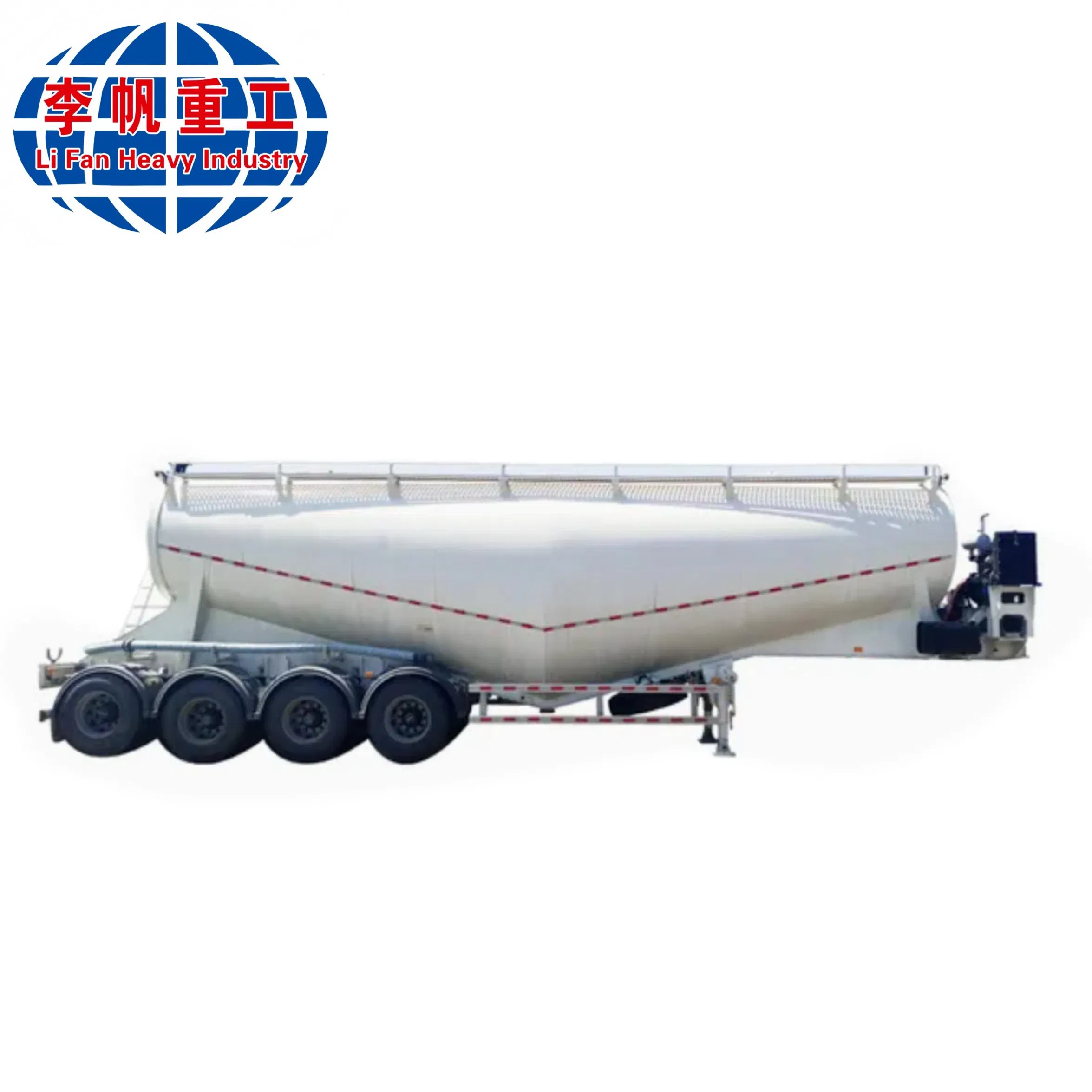 3/4/5/6 Axles Safe Powder Tank Semi Trailer with Advanced Pressure Control System High Strength Steel Body Anti-Explosion Design for Bulk Cement Transport