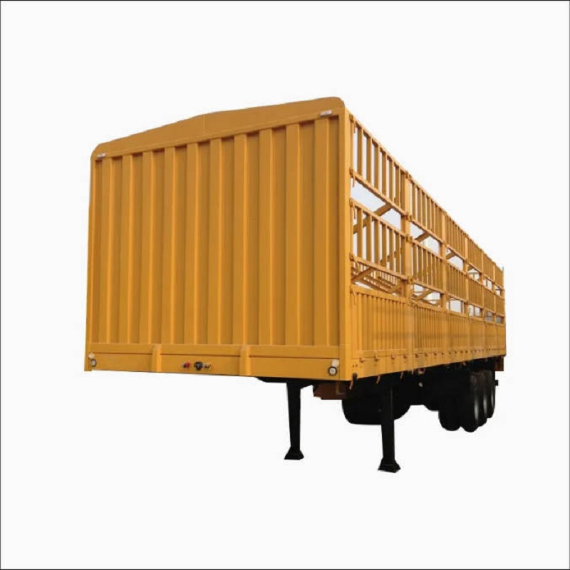 Export 3 Axles Side Wall Fence Semi Trailer for Bulk Grain Livestock Transport 40 Tons Factory Price