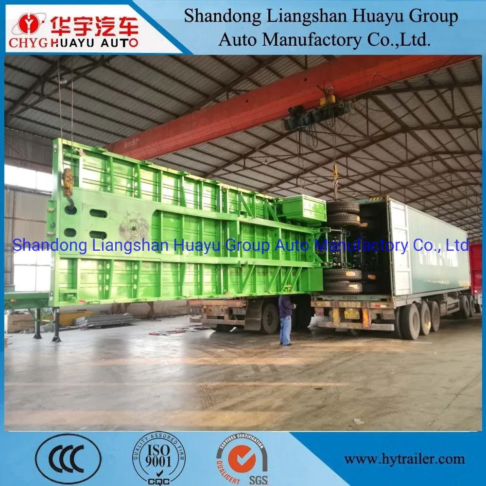 2/3/4 Axle Heavy Duty 40FT Flatbed/Plateform Utility/Cargo/Container Chassis Truck Semi Trailer with Twist Lock