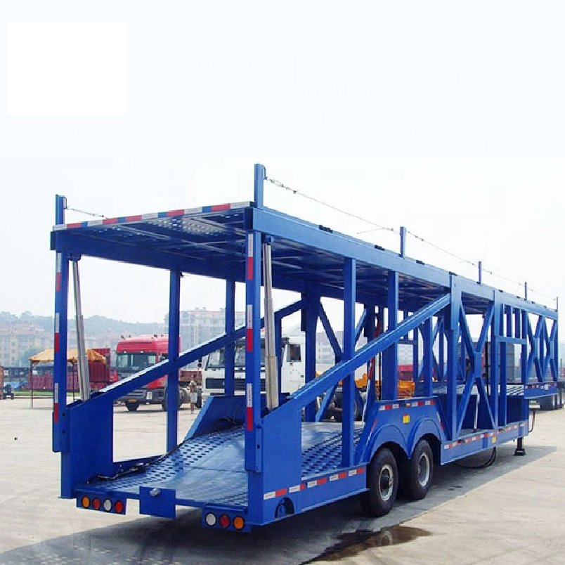 High Quality 2/3axles Industrial Double Deck Hydraulic Lifting SUV Car Carrier Transport Utility Trailer Hualer 3/6/8/10 Cars Transport Semi Trailer for Sale