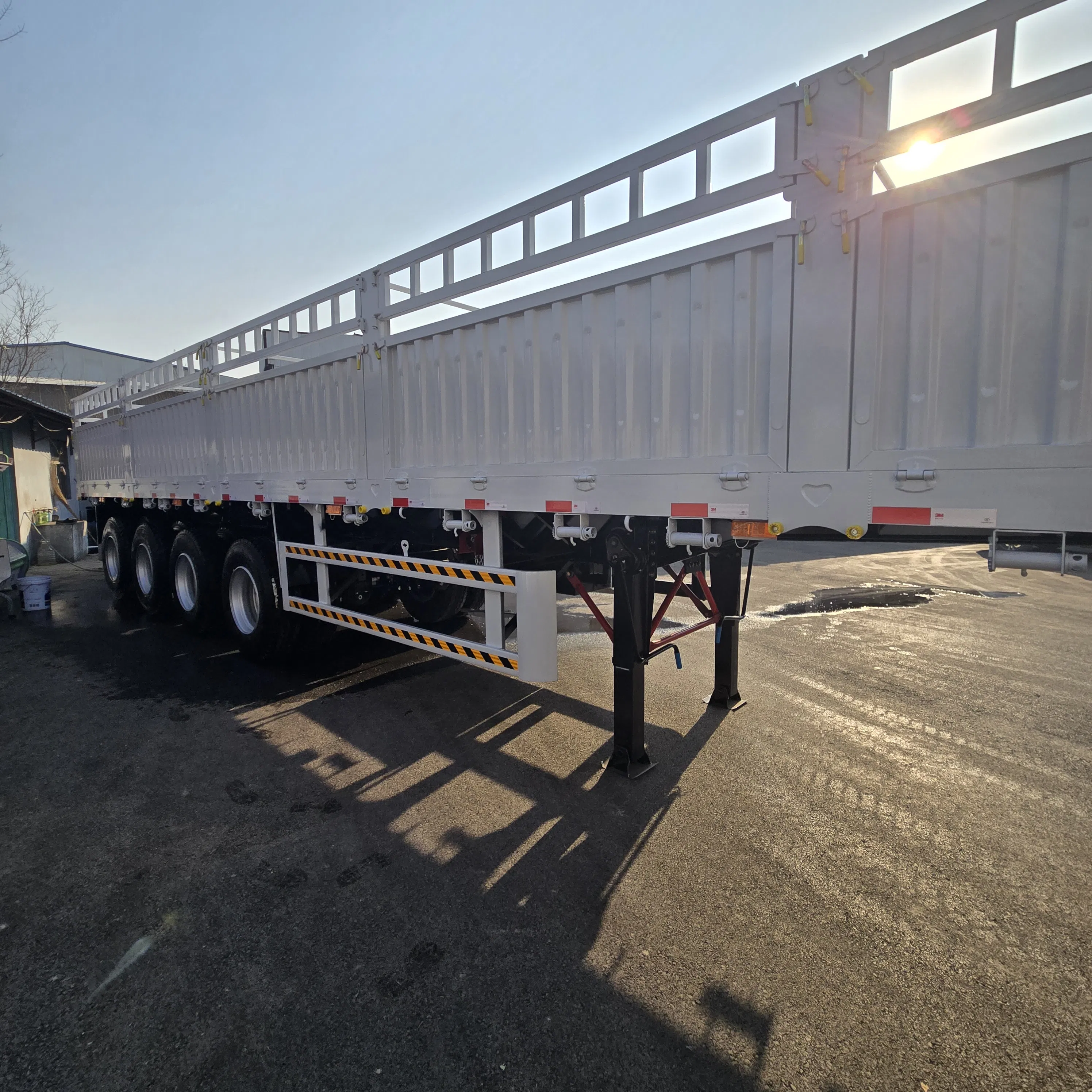 New Price for Sale 4 Axles 50 Tons Capacity Detachable Fence Cargo Semi Trailer Premium Customized Hydraulic Dump Trailer