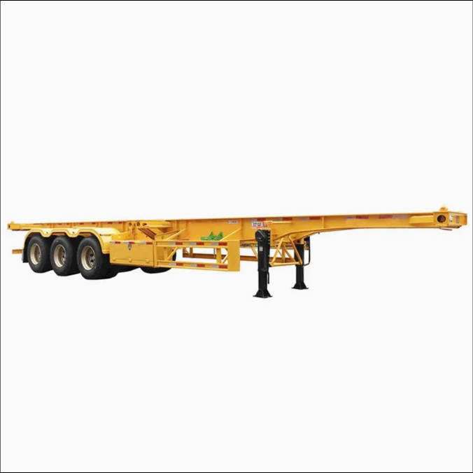 ABS Anti-Lock Braking System Skeleton Semitrailer for Container Transport 45 20 40 FT Container Trailer Heavy-Duty Low Bed Trailer with Anti-Lock Braking System