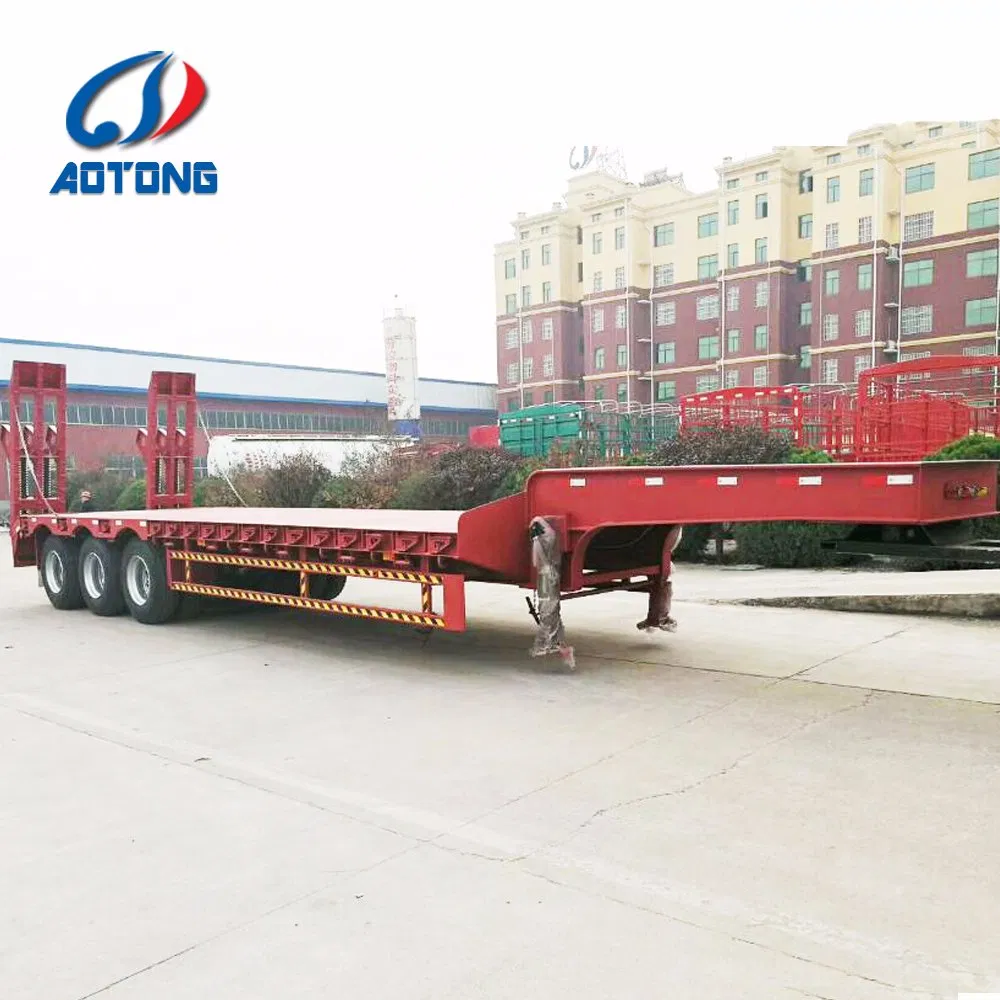 2/3 Axles 30t-80t Low Flat Bed Cargo Truck Semi Trailer (LAT9405TDP)
