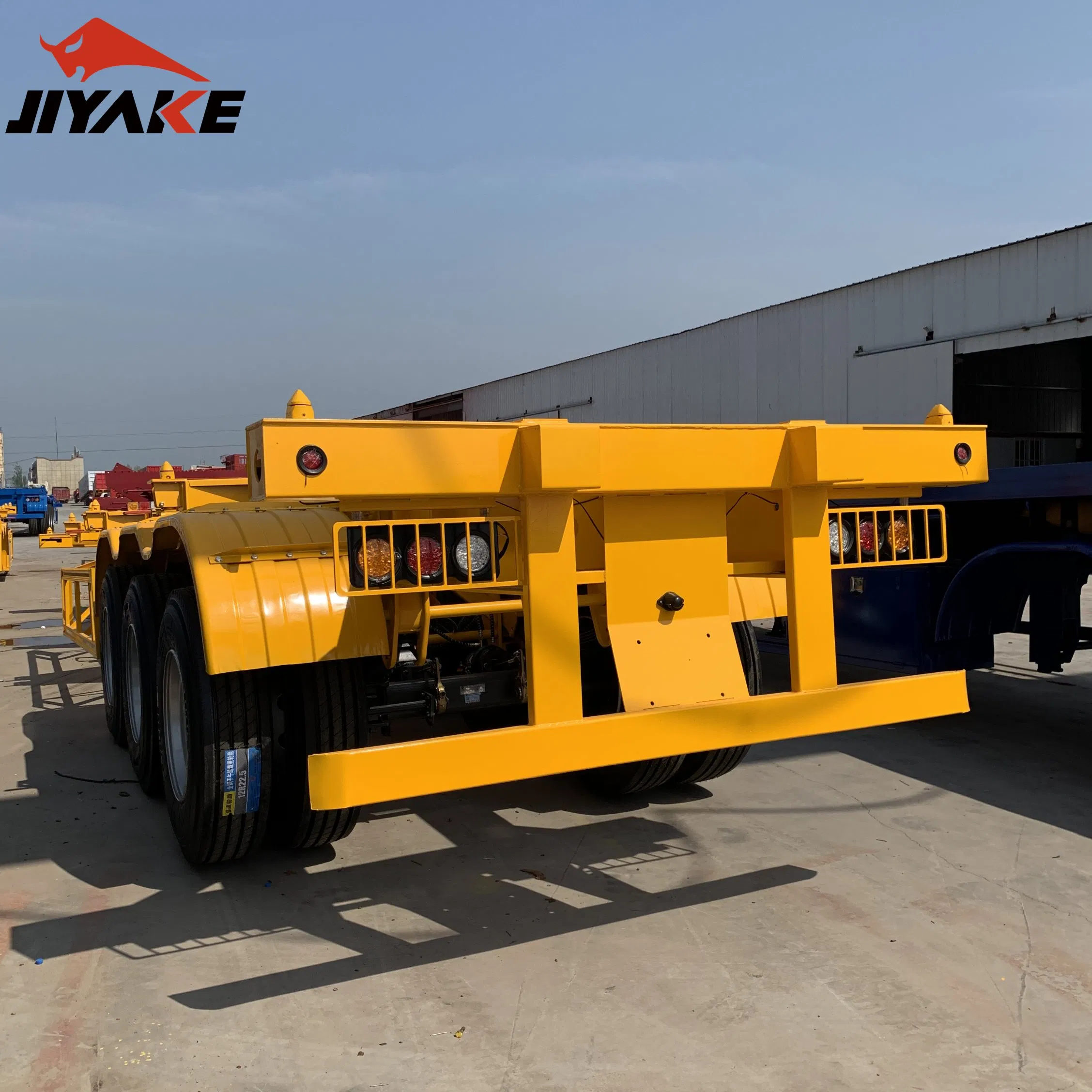 3 Axles 60 Ton Detachable Skeleton Slider Extendable Skeleton Semi Trailer Skeleton Container Semi Trailer