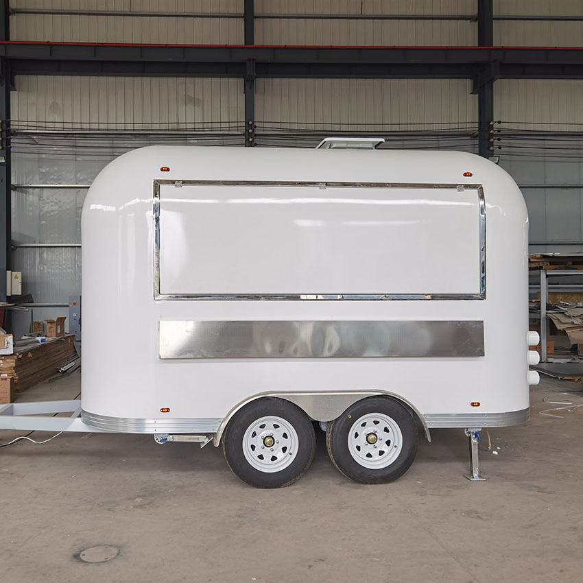 Stainless Steel Mobile Fully Equipped Hot Dog Ice Cream Cart Food Trailer with Full Kitchen