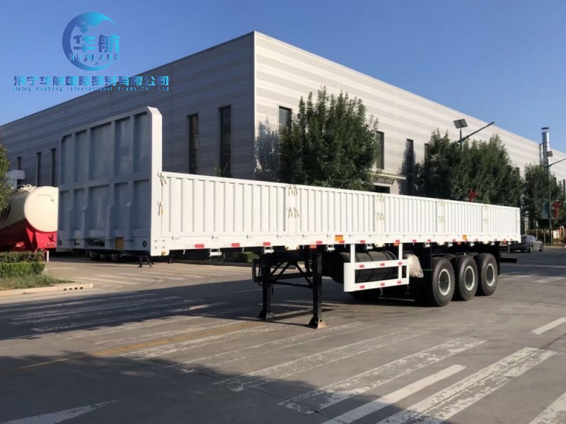 Factory Price China 3 Axles Side Wall Bulk Cargo Transport Drop Side Livestock Fence Sidewall Semi Truck Trailer