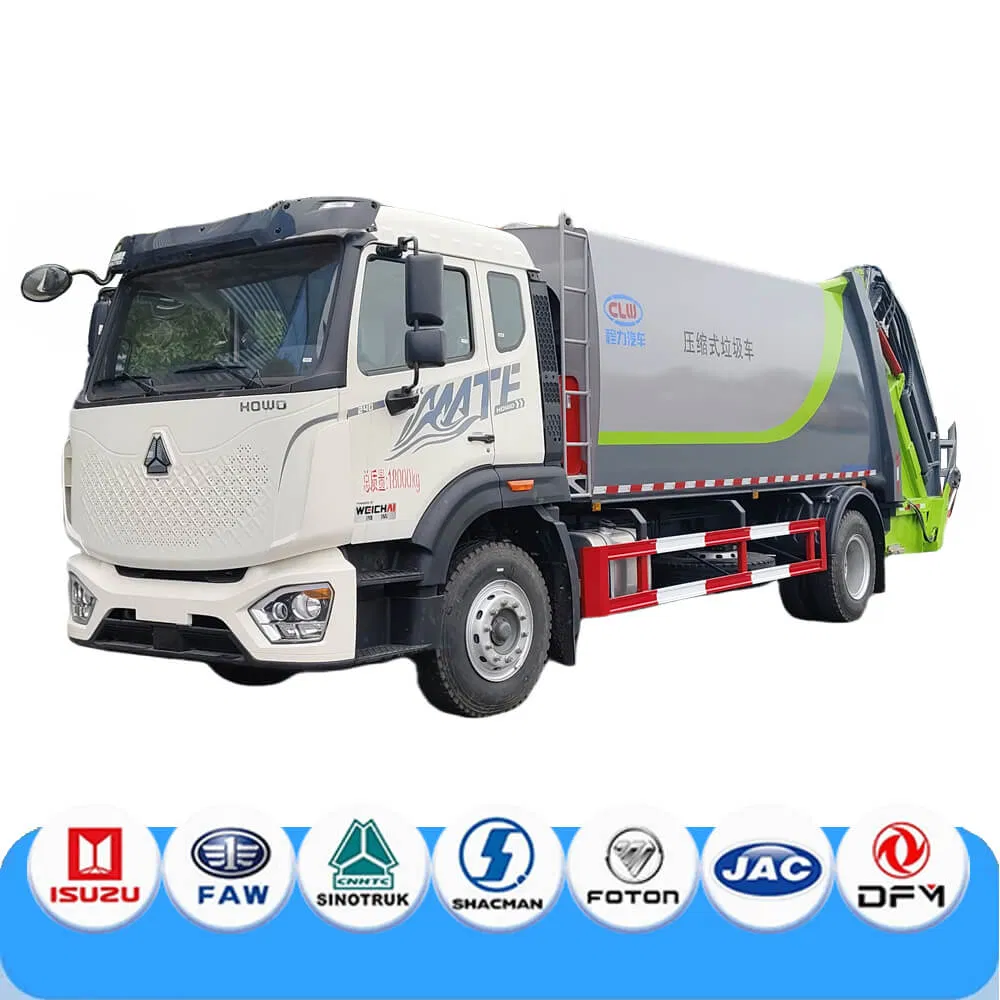 China Factory Price 12cbm 240HP Compact Garbage Truck Dump Special Purpose Truck Hot Selling Garbage Truck 4X4 Left LHD/Rhd Hand Drive Compactor Garbage Truck