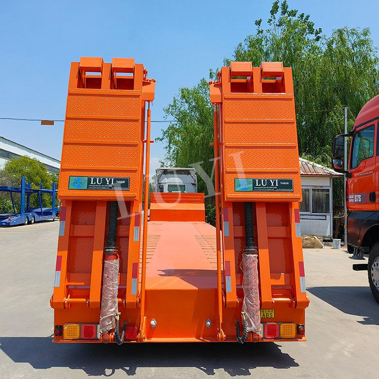 Lowbed Gooseneck Trailer 40FT 60FT Container 100ton Semi Trailer New Drop Deck Extendable Low Bed Truck Trailer