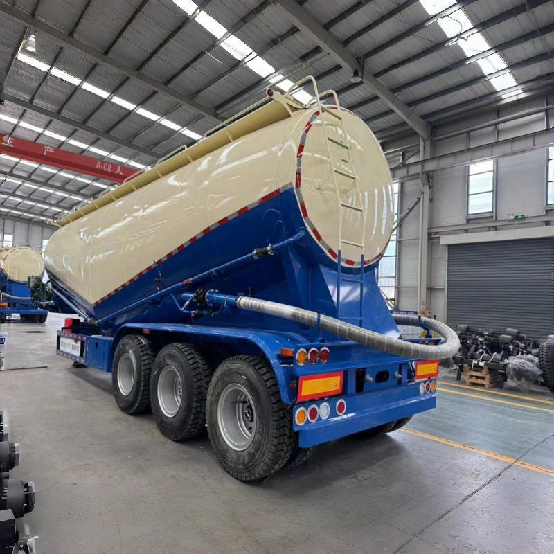42cbm 45cbm Cement Tank Trailer Dry Bulk Cement Tanker Powder Tanker Trailer Carbon Steel Cement Fly Ash Lime Powder Fuwa BPW Axles