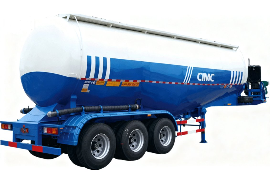 Cimc 3 Axle 45m3 Bulk Cement Powder Tank Semi Trailer