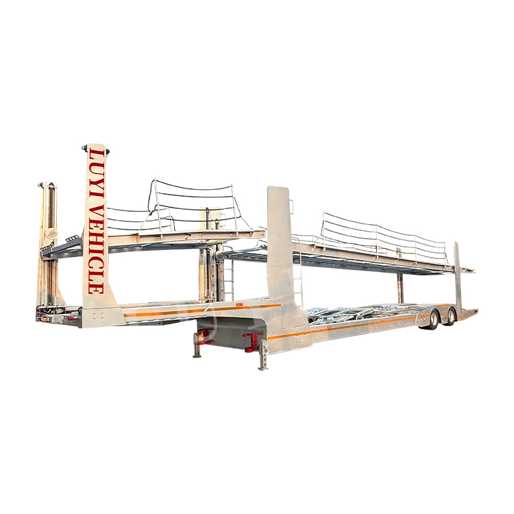 Luyi 2 Axle Customized Galvanized Car Carrier Car Transport Semi Trailer