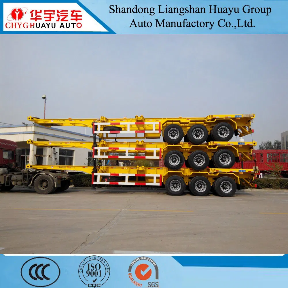 2axle/3axle/4axle 10FT/20FT/40FT/45FT Container Transport Skeleton/Skeletal Chassis Semi Trailer