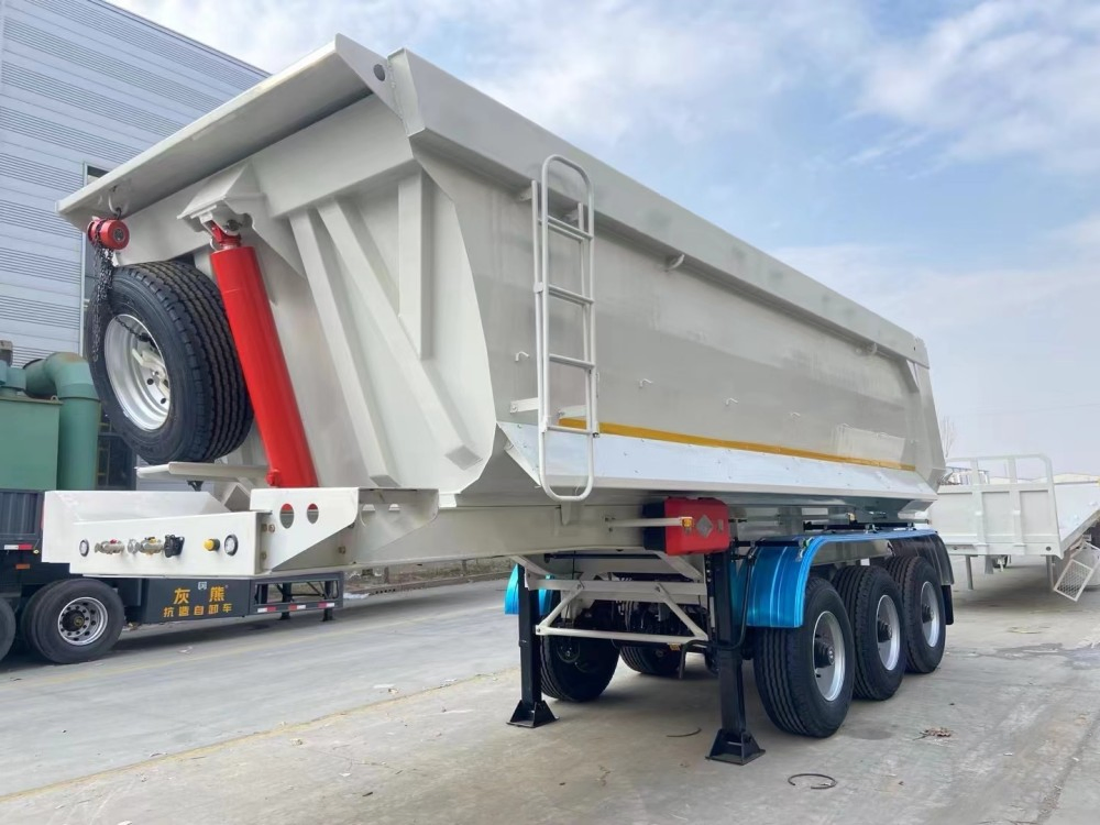 Heavy-Duty 40cbm Single Axle Double Drop Dump Trailer