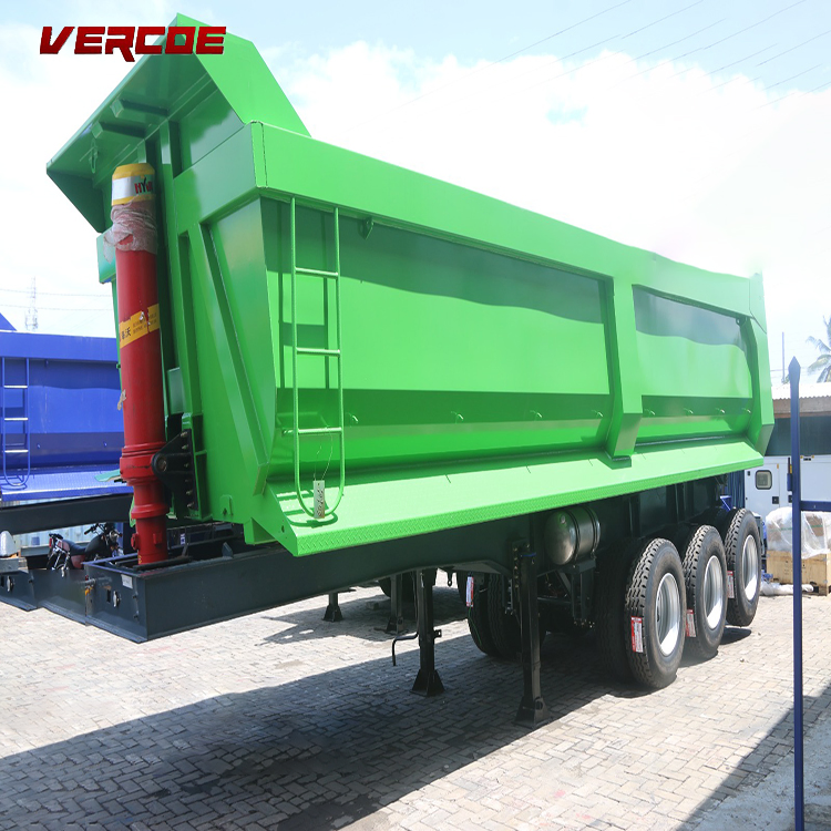 Vercoe 3 Axle Dump Tipper Heavy Truck 32cbm Stone Sand Transport U Shape Dumper Tipping Dump Semi Trailer for Sale in Africa