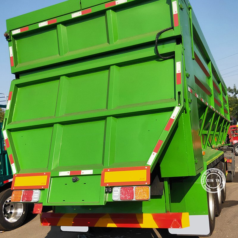 Flatbed Side Wall Box Bulk Grain Transport Semi Trailer