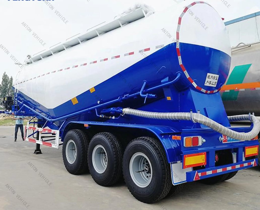 Heavy Duty China 3 Axle 40 45 Cbm Dry Bulk Cement Tanks Fly Ash/Flour/Powder Transport Tanker Truck Semi Trailer