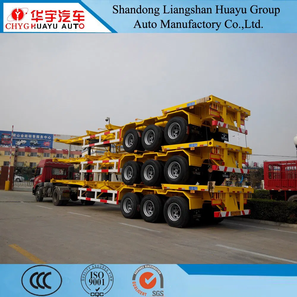 2axle/3axle/4axle 10FT/20FT/40FT/45FT Container Transport Skeleton/Skeletal Chassis Semi Trailer