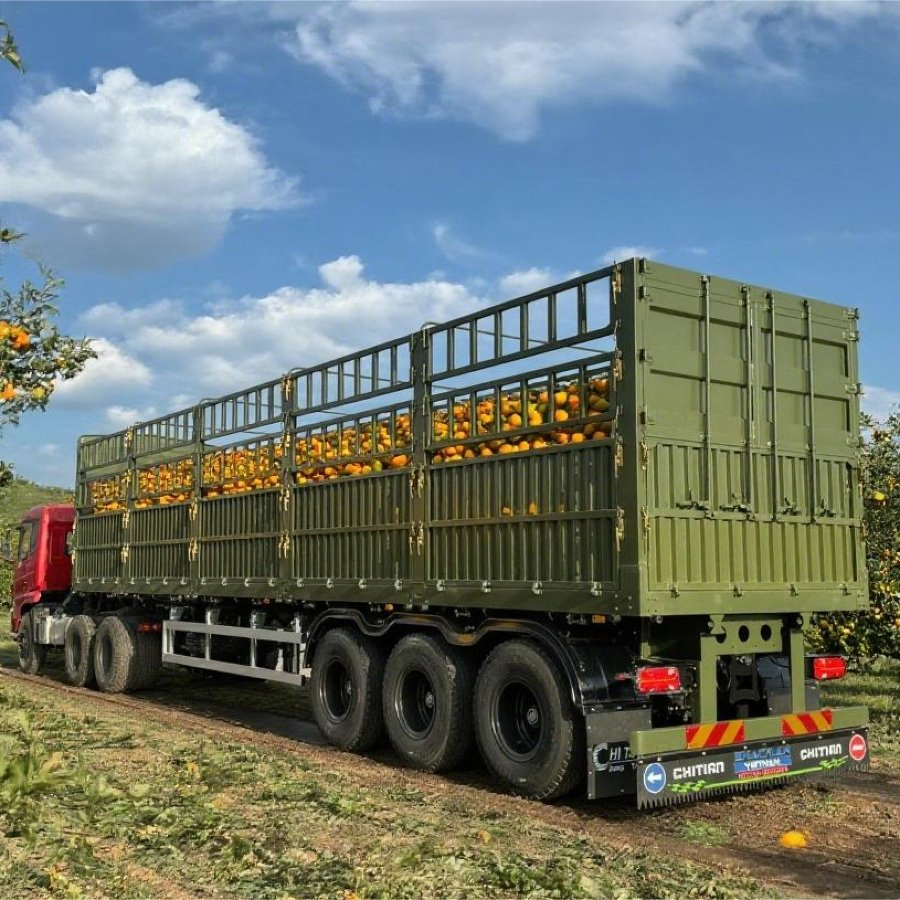 OEM Custom Drop-Side Wall Fence Semi Truck Trailer Used for Agricultural and Produce Transport