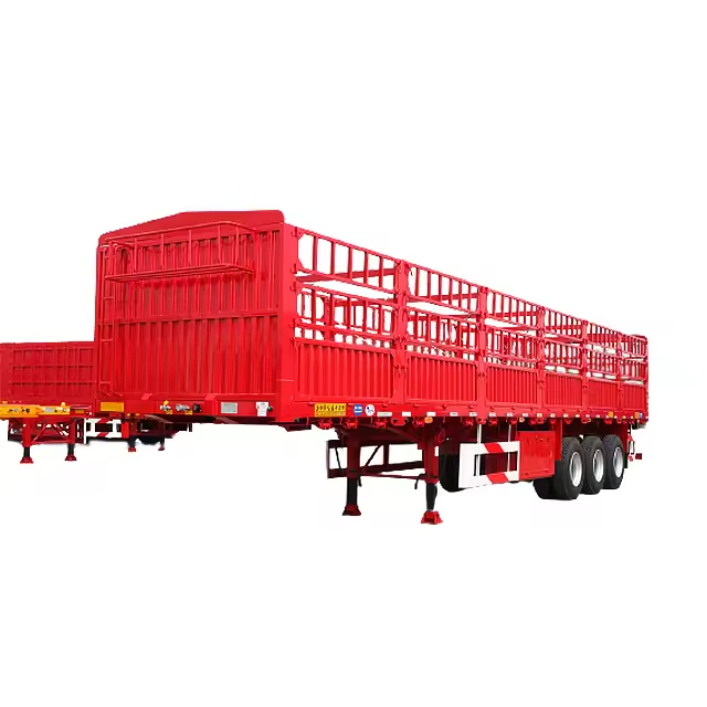 High Quality Flower Basket Semi-Trailer Commercial Used Flower Basket Livestock Transport Semi Trailer at Sale