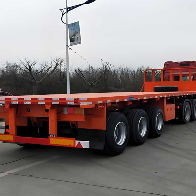 Flatbed Semi Trailer 2/3/4 Axles Trailers Cargo Transport Truck Flatbed Semi Trailer Platform Truck
