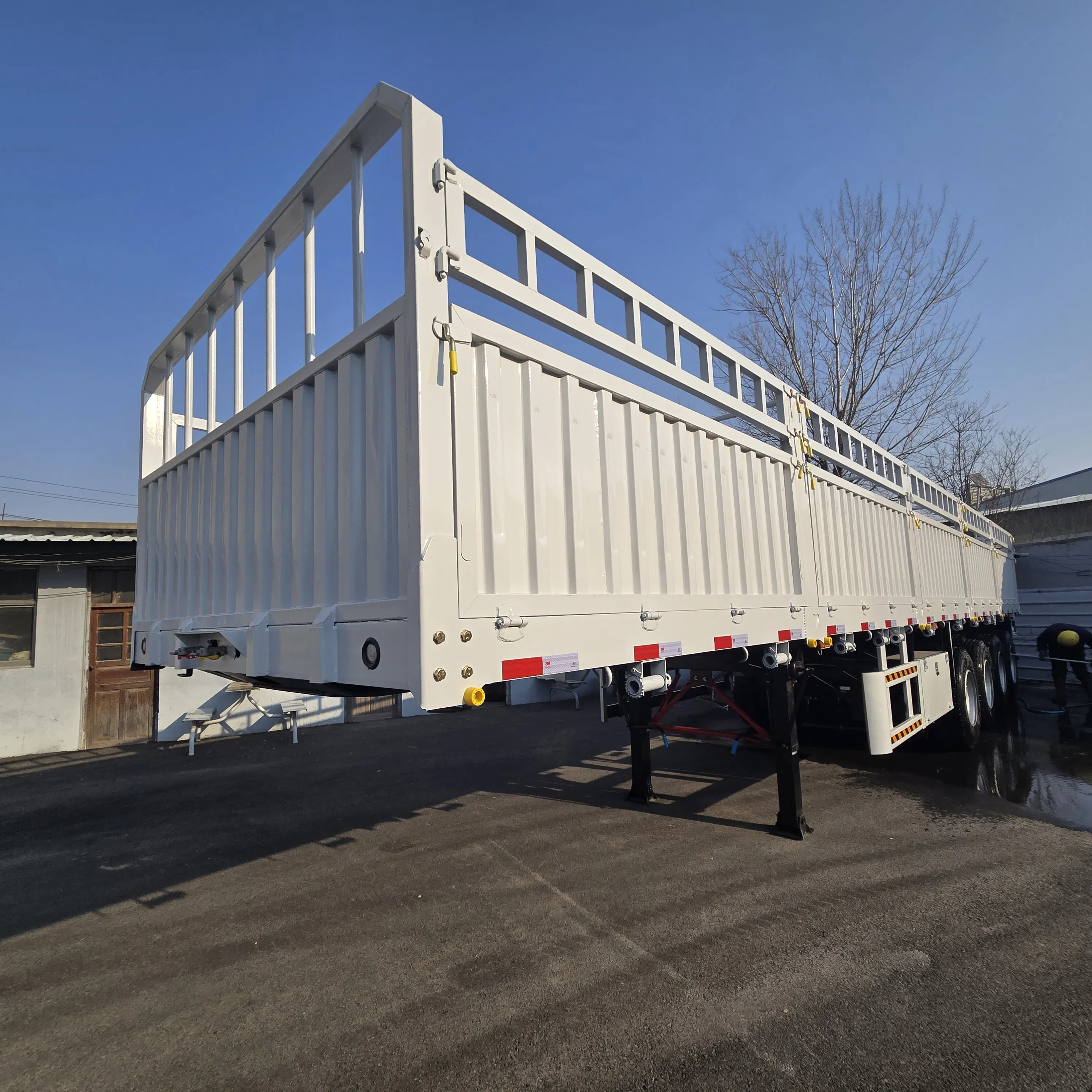 New Price for Sale 4 Axles 50 Tons Capacity Detachable Fence Cargo Semi Trailer Premium Customized Hydraulic Dump Trailer