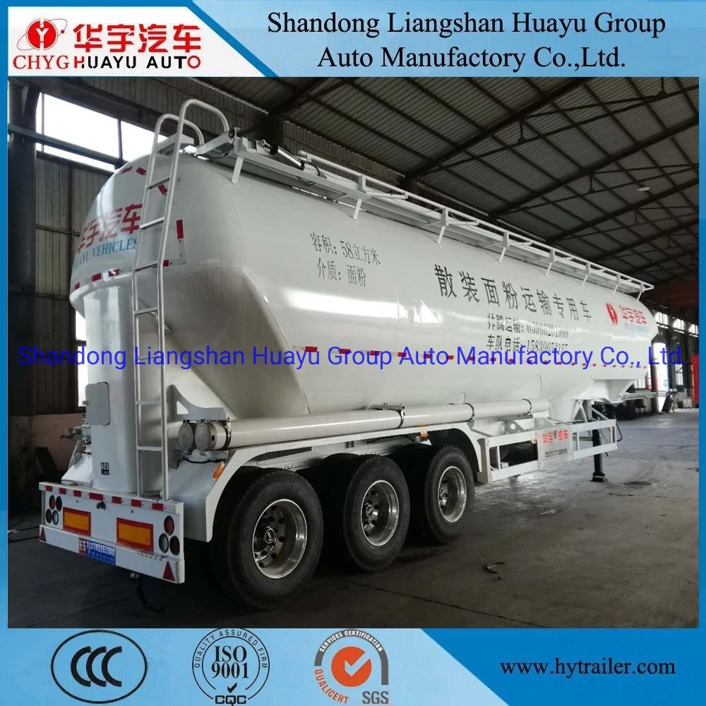 3 Axle 30/40/50 T/Ton Bulk Cement/Fly Ash/Flour/Powder Material Transport Tank/Tanker Semi Trailer