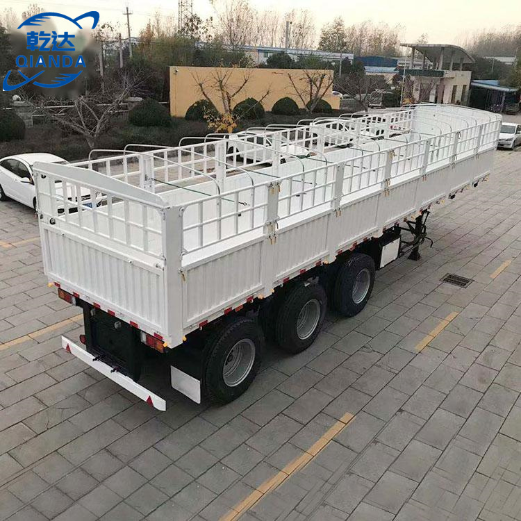 Factory Price Tri-Axle Bulk Cargo 30t 50t Dry Cargo Carrier Fence Side Wall Van Cargo Truck Trailers Semitrailer Trailers