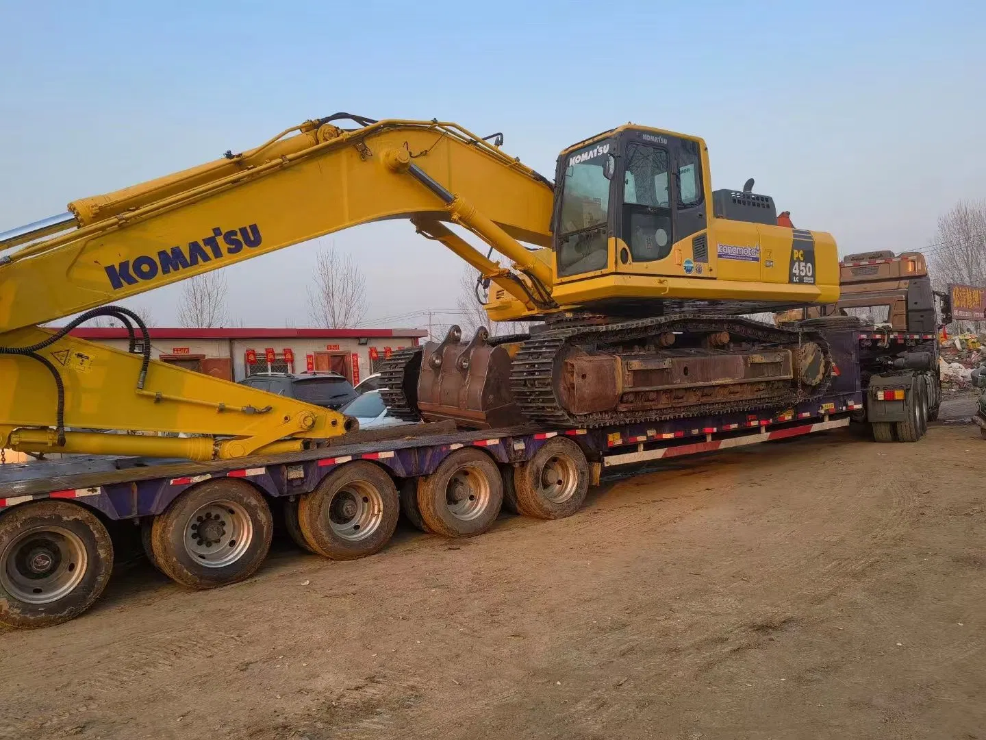 Heavy-Duty 70 Ton Hydraulic Extendable Low Bed Semi Trailer