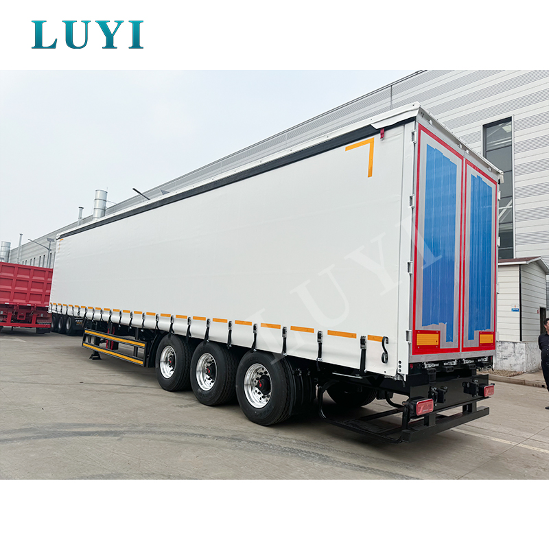Road Transporting 60ton 80ton Grain Closed Van Box Truck Semi Trailers