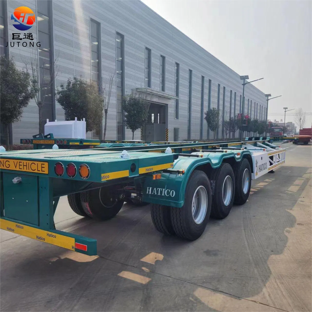 Cheap Skeleton Semi Trailer 20FT 40FT Container Trailer Lightweight Steel Chassis Frame Skeleton Semi-Trailer