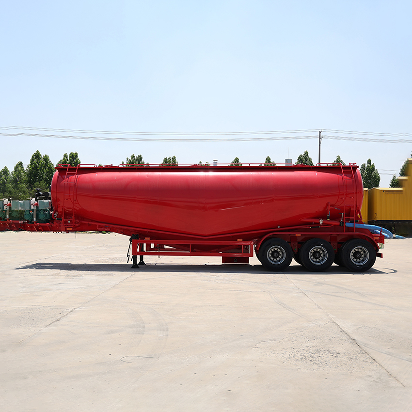 V Type Dry Bulk Cement Tanker Semi Trailer Transport Powder Bulker Tank Truck Semi-Trailer with 3 Axle 40 50 60 Ton for Sale
