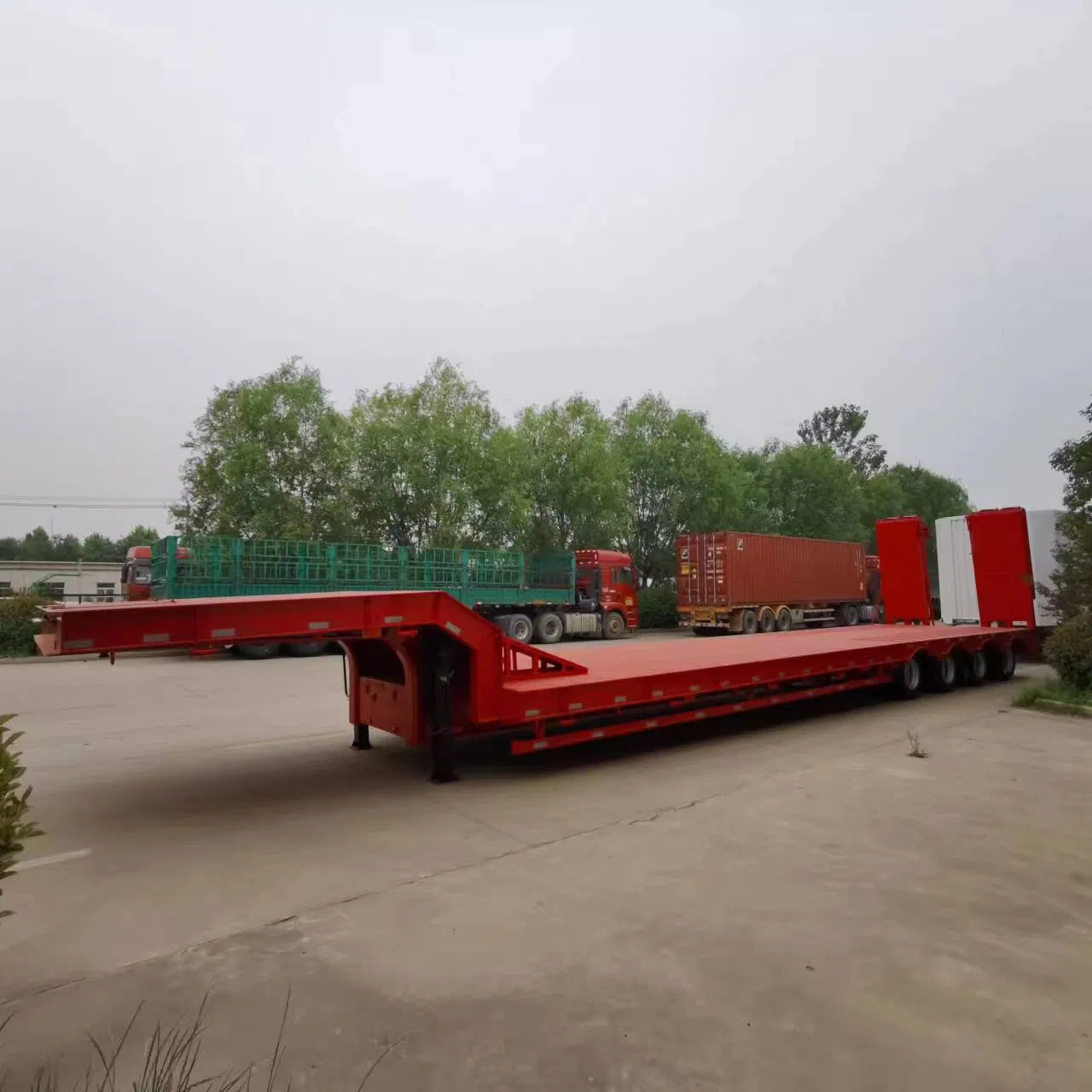 Good Prices 3/4/6 Axle Lowbed Low Bed Lowboy Flatbed Gooseneck Semi Trailer /Container Trailer/Flatbed Truck Trailer
