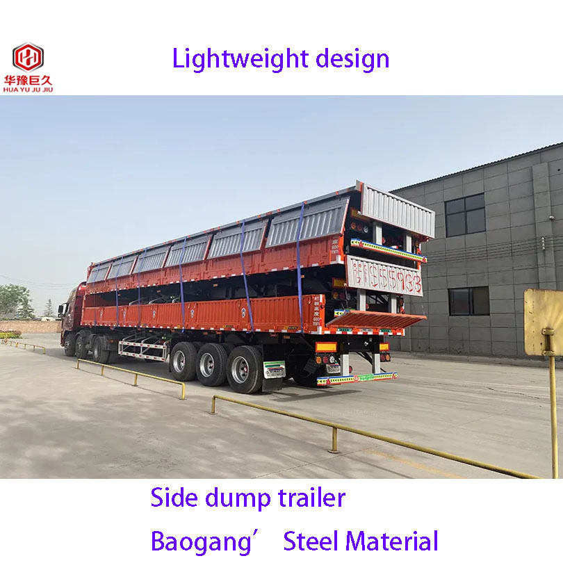 3 Axles Auto Vehicle Transport Transportation Side Dump Hydraulic Mechanical Lifting Towing Double Deck Drop Carrier Semi Trailer