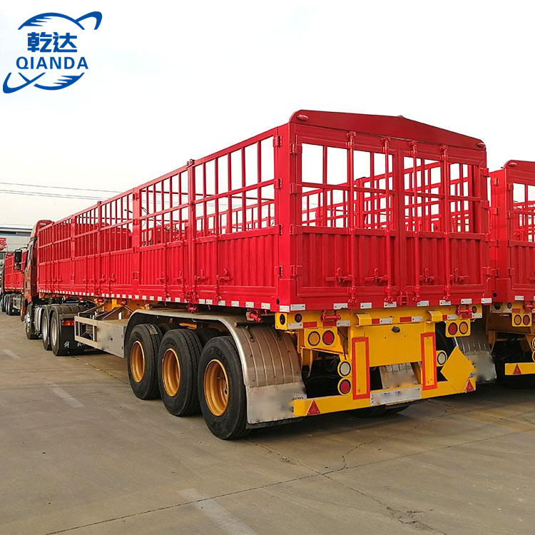 Factory Price Tri-Axle Bulk Cargo 30t 50t Dry Cargo Carrier Fence Side Wall Van Cargo Truck Trailers Semitrailer Trailers