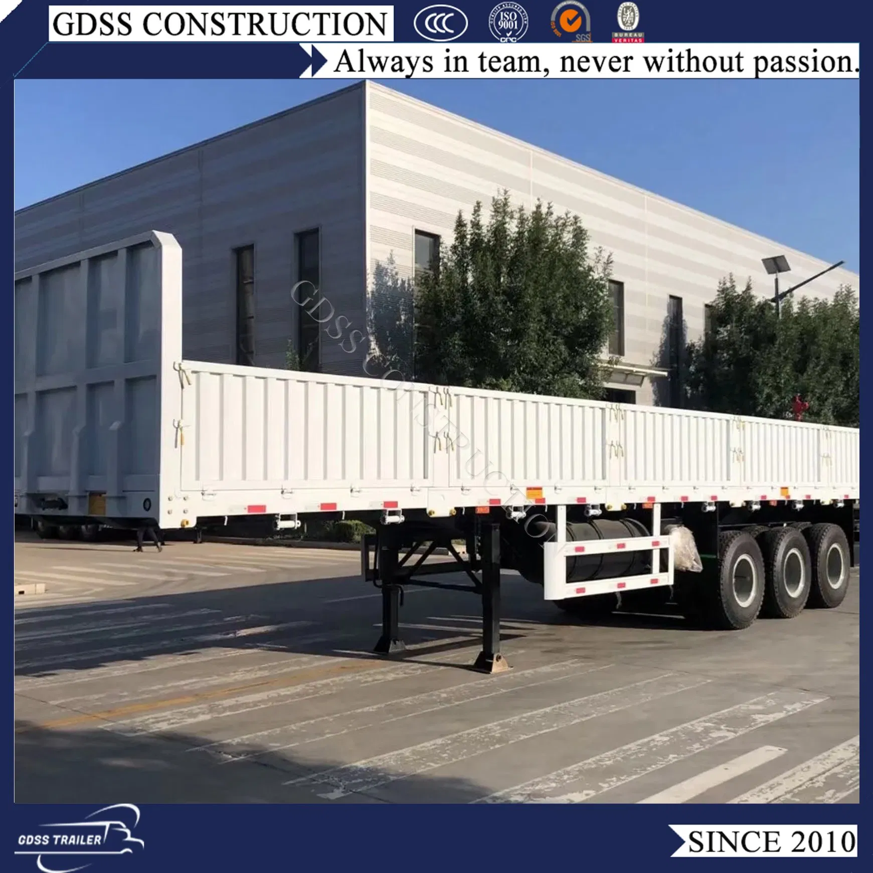 High Wall 40FT Long Transport Cattle Livestock Semi Trailer