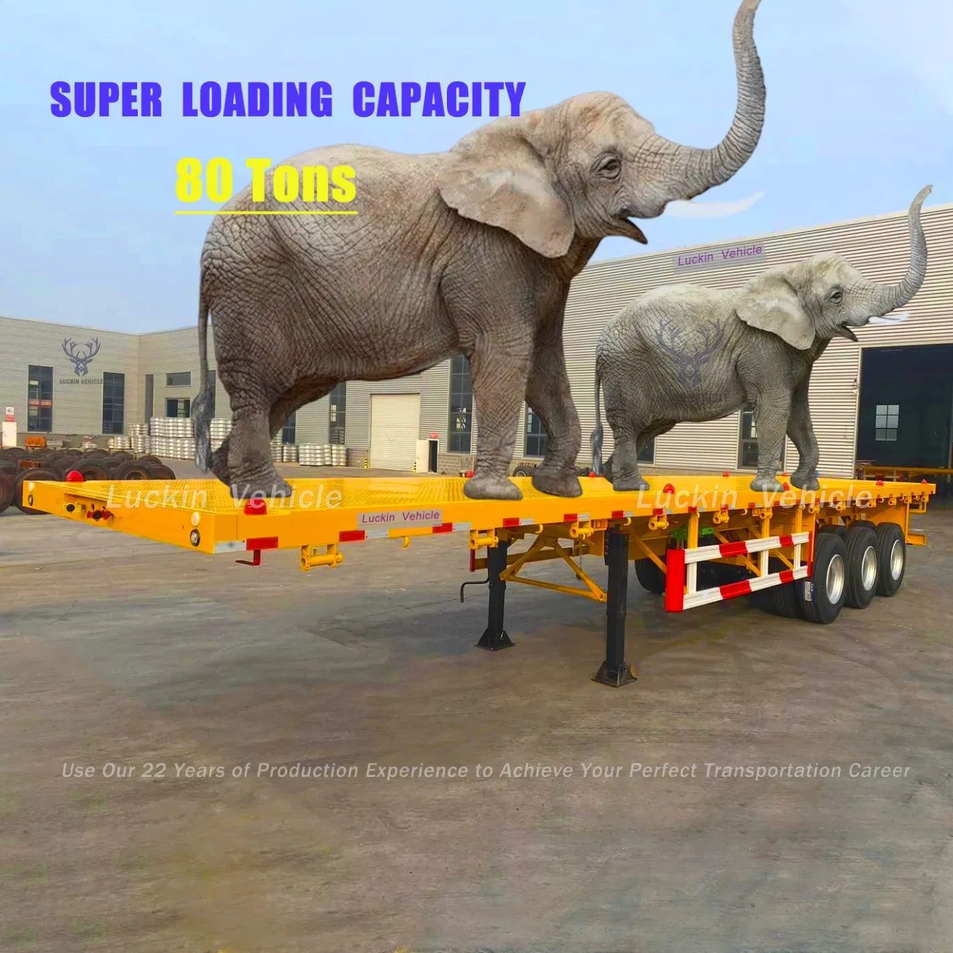 China Manufacture 3/4 Axles 40FT Flat Bed Container Transport Truck Trailer 40 Feet 3 Axle Flatbed Semi Trailer for Sale