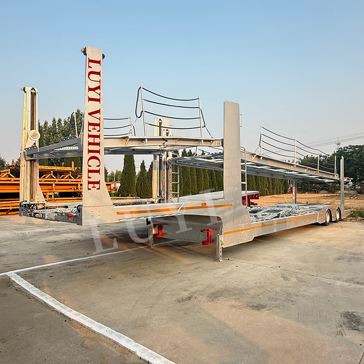 Luyi 2 Axle Customized Galvanized Car Carrier Car Transport Semi Trailer