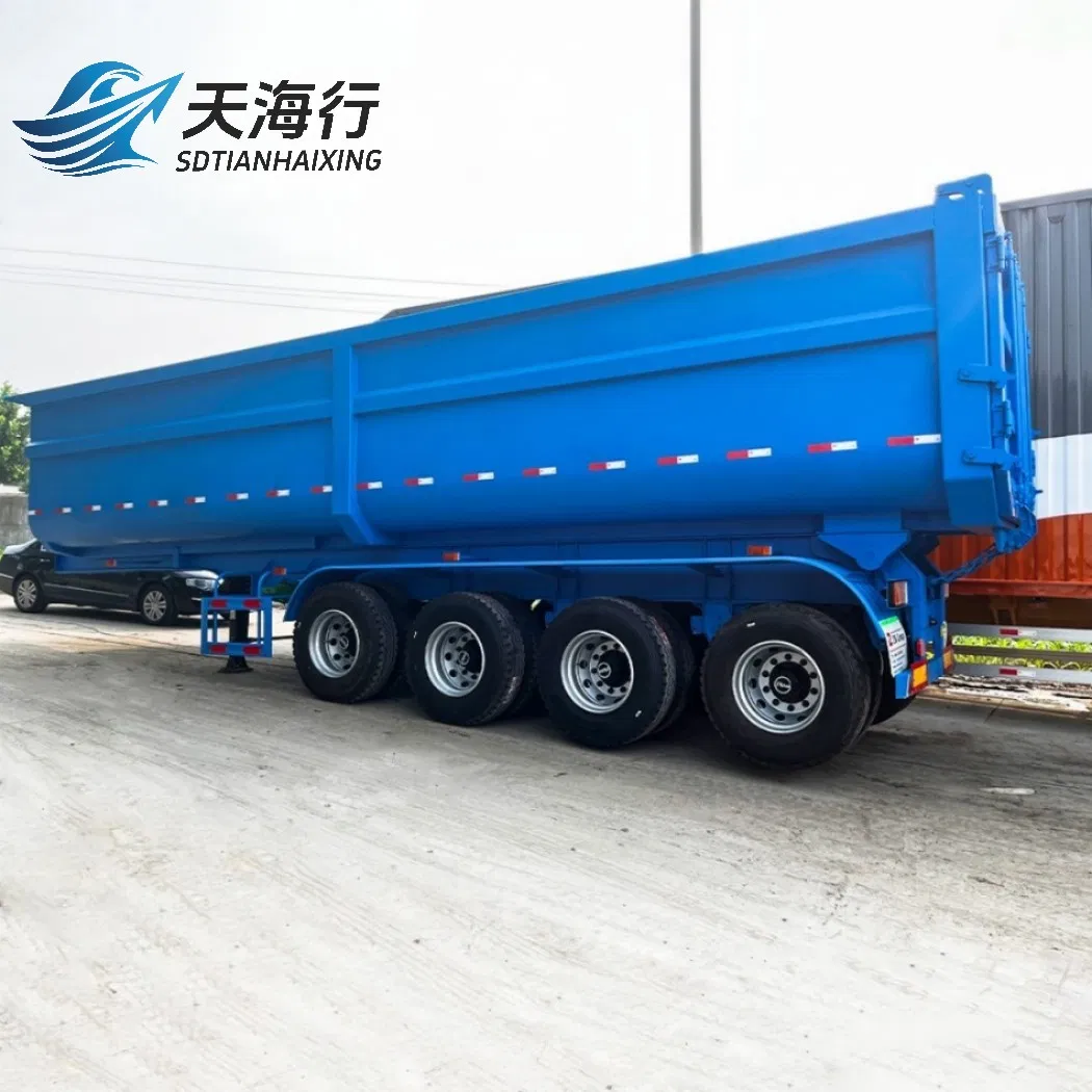 Cheap Price 3-Axles Semi-Trailer Steel Rear Dump Tipper Dumper with Side Tipping for Truck Use
