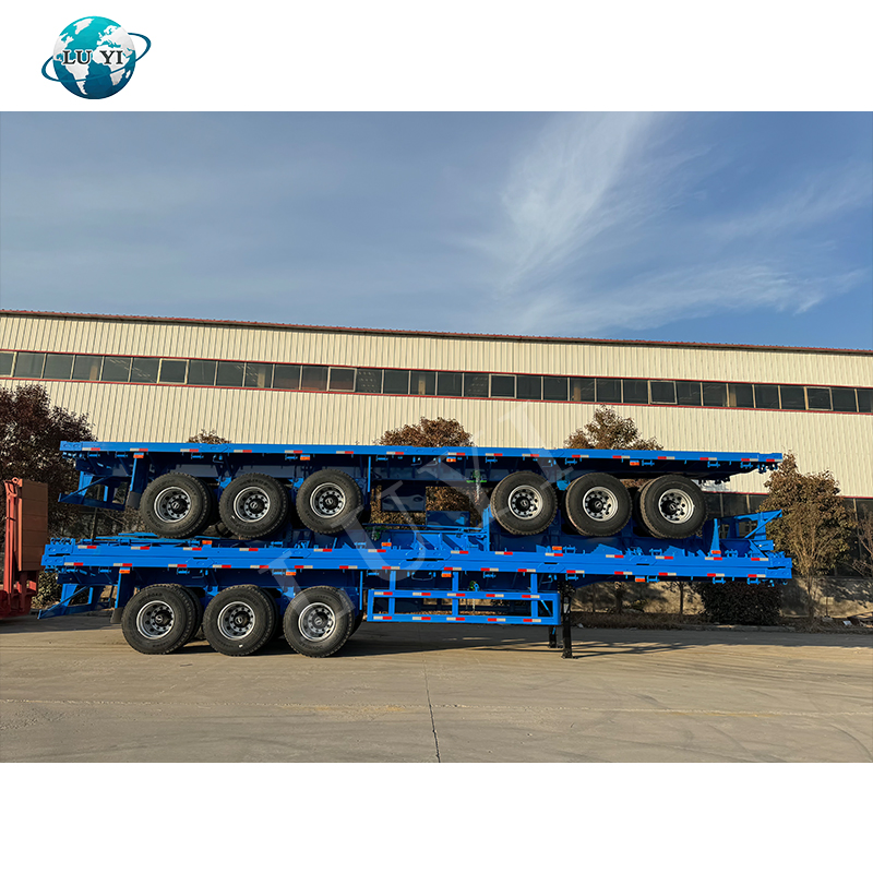 40FT Flatbed and Container Carrier Semi Trailer Platform Semi Trailer Shipping Container Trailer