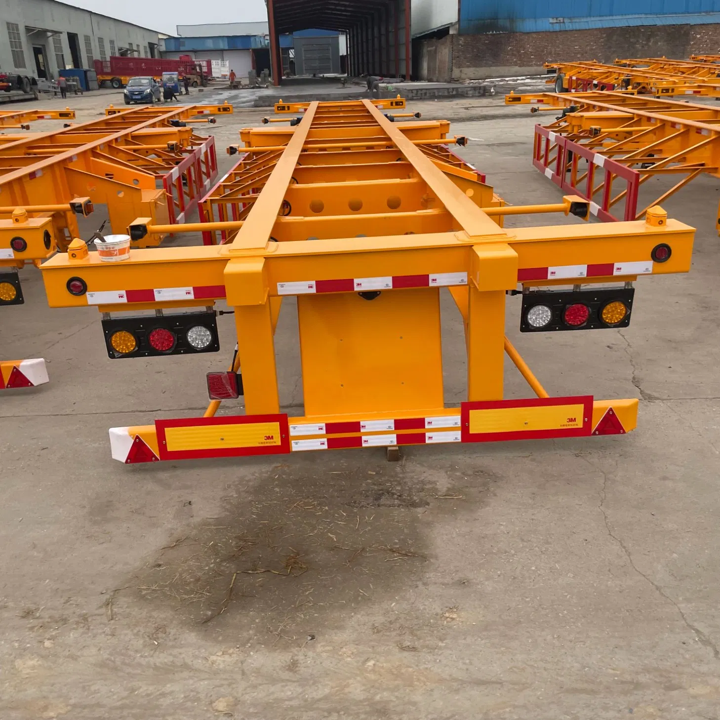 20 FT to 40 FT Extendable Sliding Skeletal Container Chassis Steel Customized Truck Trailers Skeleton Semi Trailer