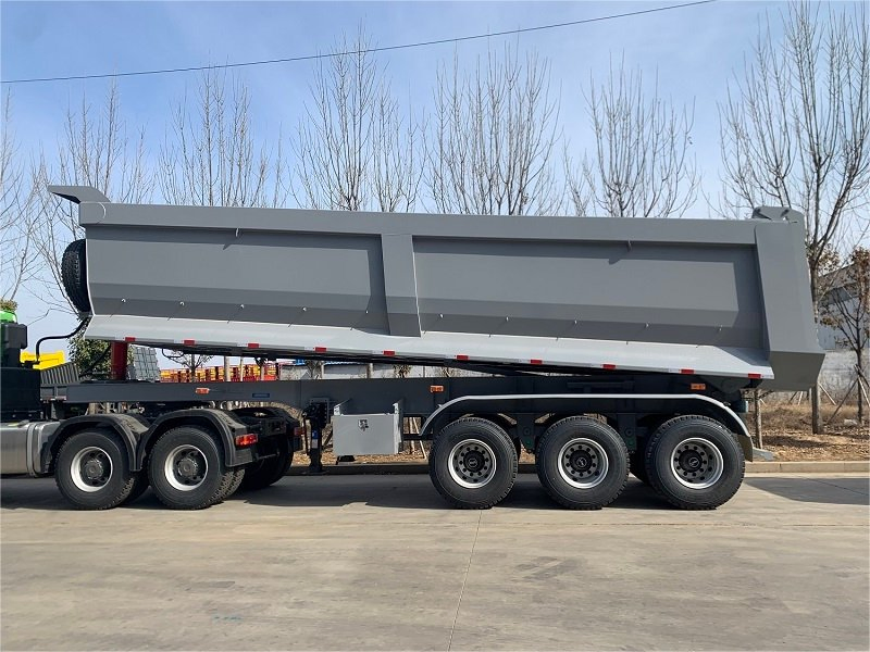 Vehicle Master 40 Cbm 3 Axles Heavy Hydraulic Cylinder Tipper Truck Trailers Rear Dump Tipping Semi Trailer