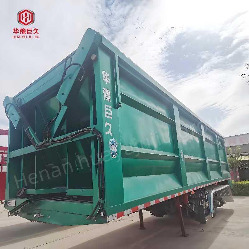 Machinery Crawler Dump Semi Trailer Bulk Grain Bean Cargo Trailer