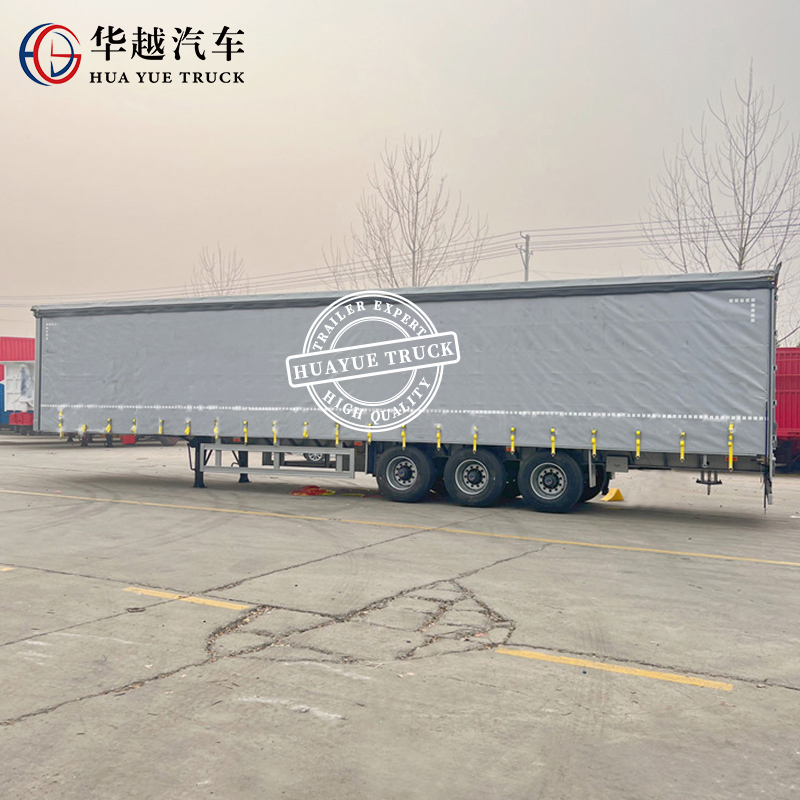 3 Axle 40FT Curtain Side Trailer Curtainsider Dry Van Box Trailer Sliding Curtain Tarpaulin Semi Trailer
