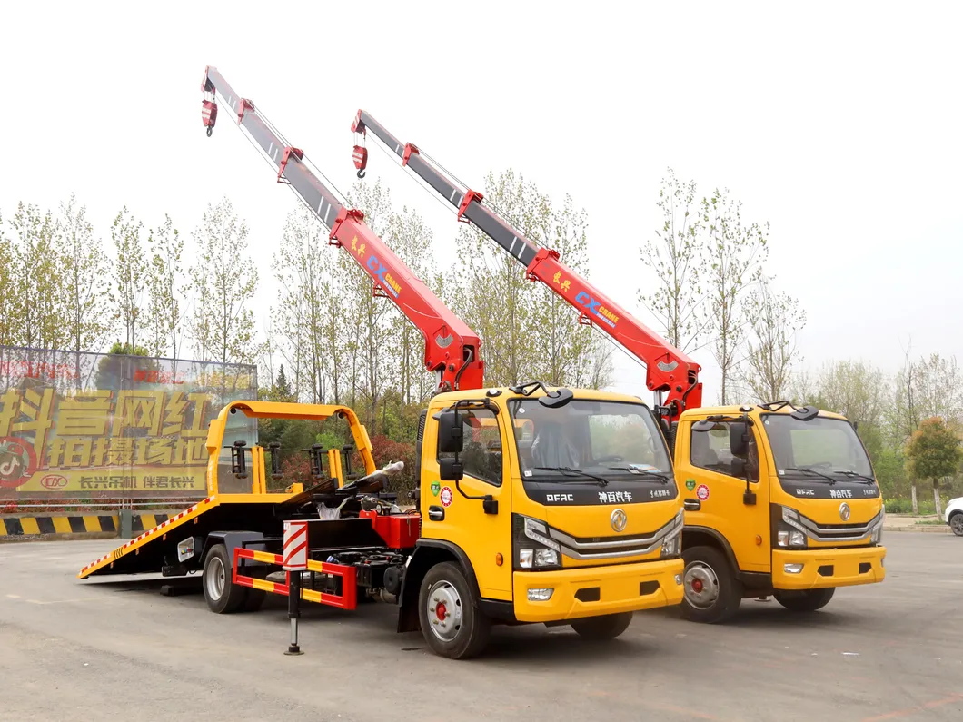 Flatbed Tow Truck with Crane