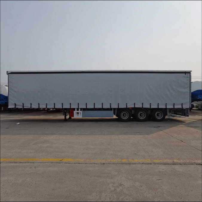 53FT 45FT 40FT 3 Axle 40ton Cargo Box Dry Van PVC Fabric Water-Proof Curtain Side Truck Semi Trailer with BPW for Russia /Africa Market