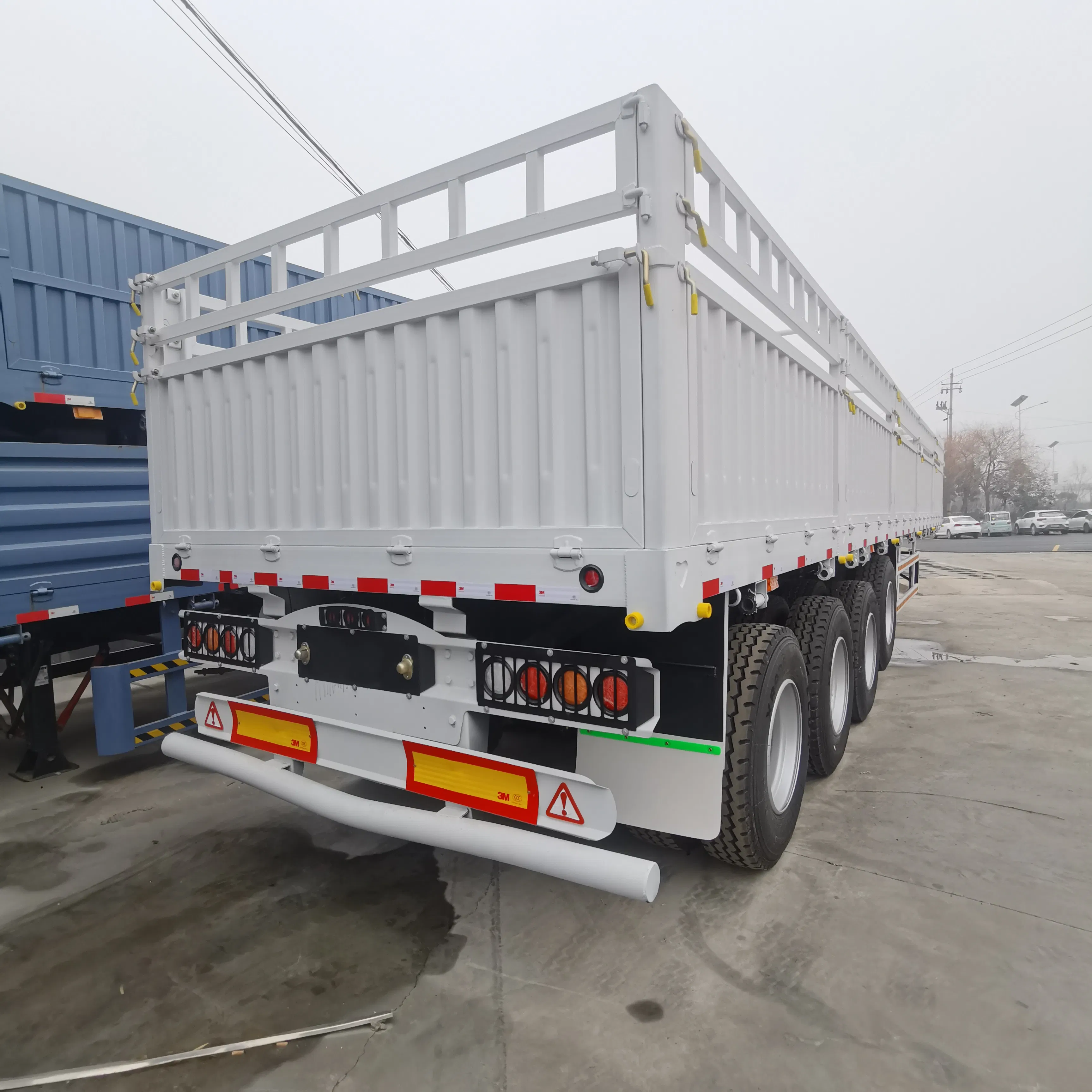 4 Axles 40FT Widely Payload 40t 60tons Steel Drop Sidewall Side Wall Livestock Stake Fence Semi Trailer
