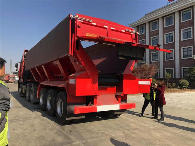 Grain Transport Special Semi-Trailer U-Shaped Car 30-60 Tons Custom Shaft Mobile Crawler Translation Dump