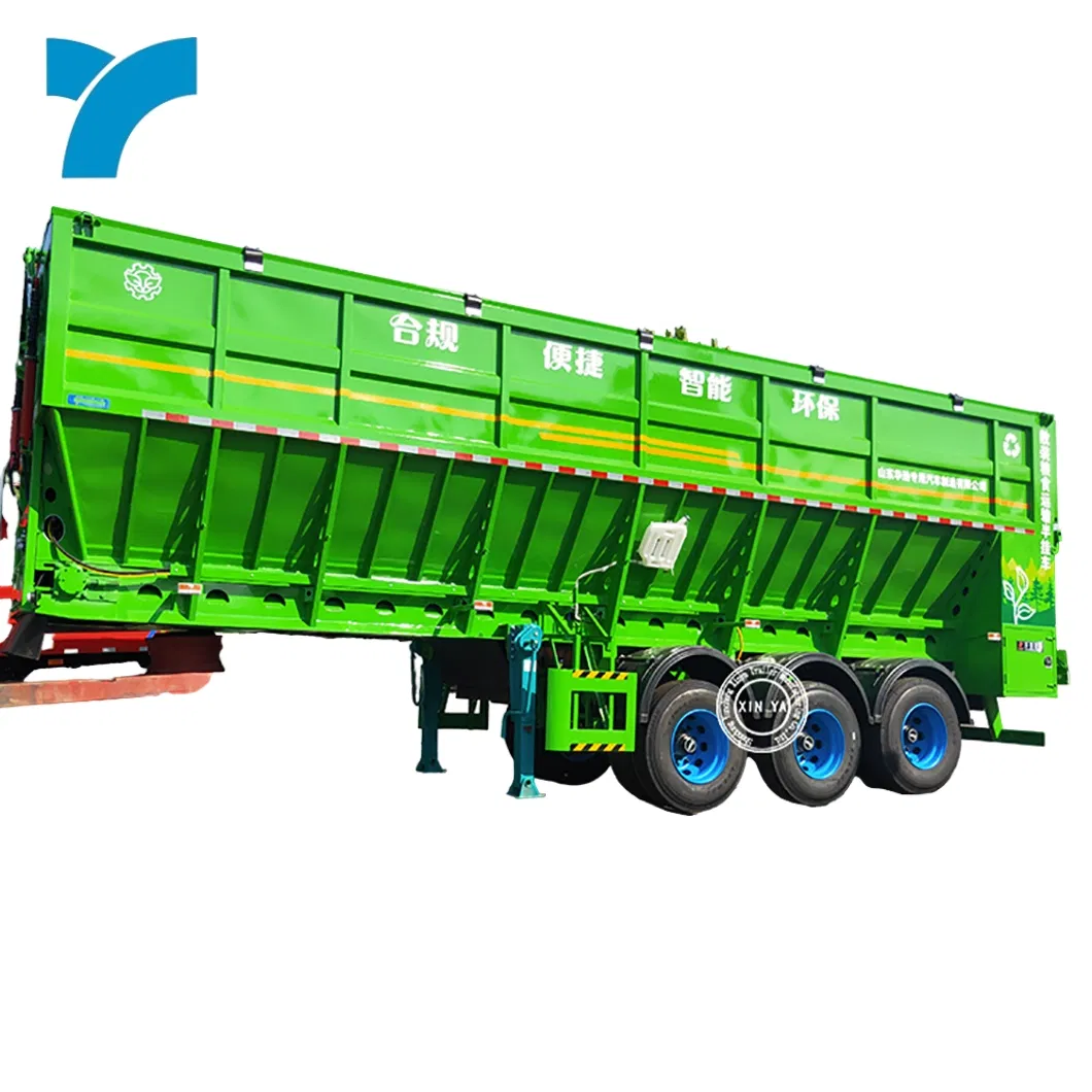 Flatbed Side Wall Box Bulk Grain Transport Semi Trailer